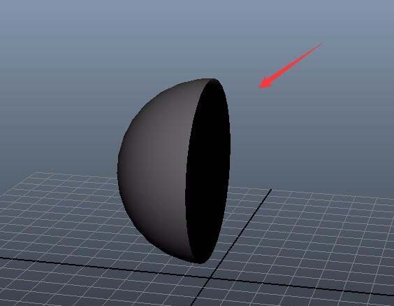 maya球体变半球模型的操作方法
