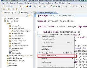 MyEclipse项目代码量查看方法