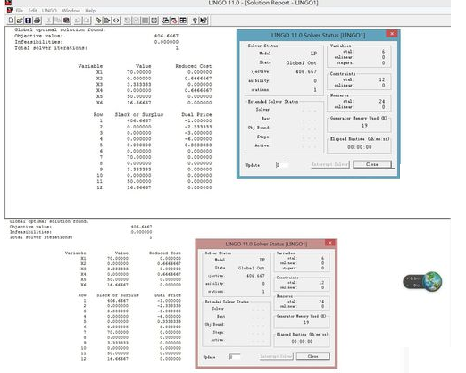 lingo优化解线性方程组的详细使用方法