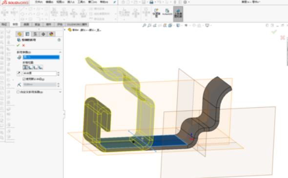 solidworks2019绘制弯折模块的具体操作步骤
