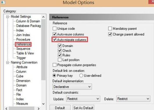 Power Designer取消外键的操作步骤