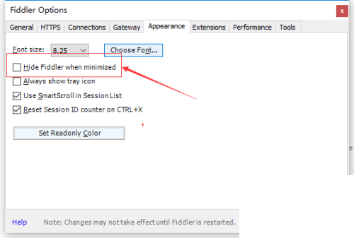 fiddler怎么最小化隐藏窗口?fiddler最小化隐藏窗口教程