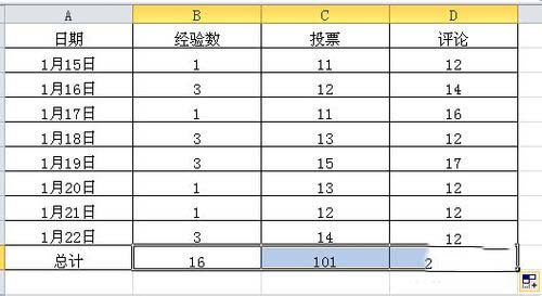 excel2010求和的操作步骤