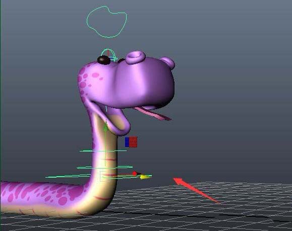 maya制作蛇游动动画的操作方法