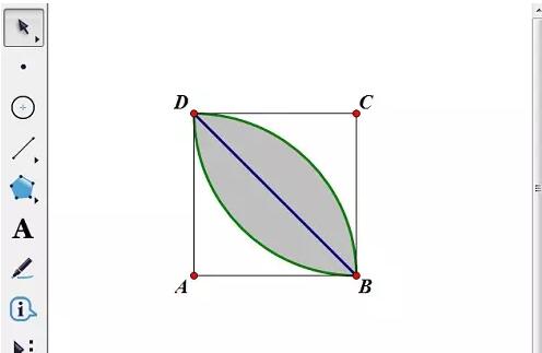 几何画板在正方形里构造花瓣图案的操作方法