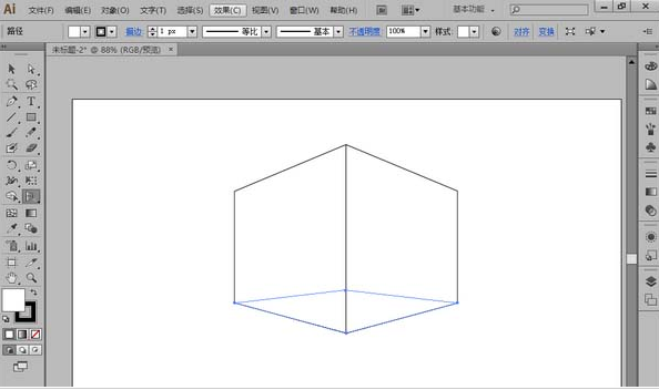 Adobe Illustrator CS6中使用透视网格工具绘制三维图片的操作教程