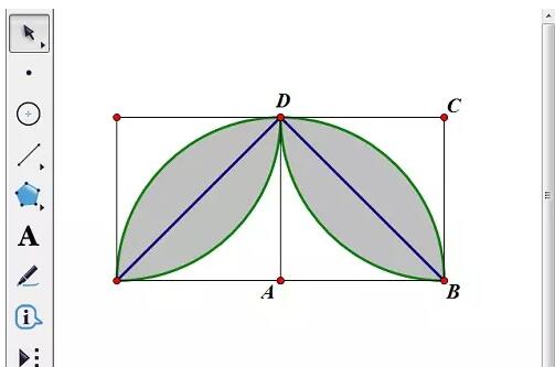 几何画板在正方形里构造花瓣图案的操作方法
