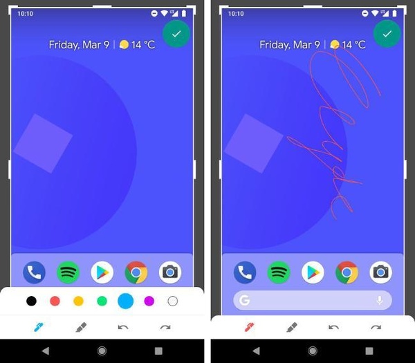 在Android P中,系统原生就能编辑截图 在Android P中,系统原生就能编辑截图