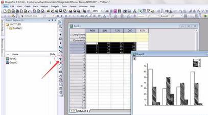 Origin制作柱状图的操作方法