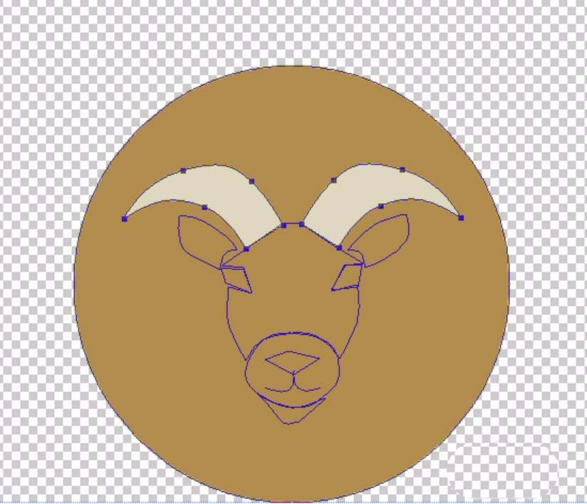 Photoshop制作圆形金牛座图案的操作方法