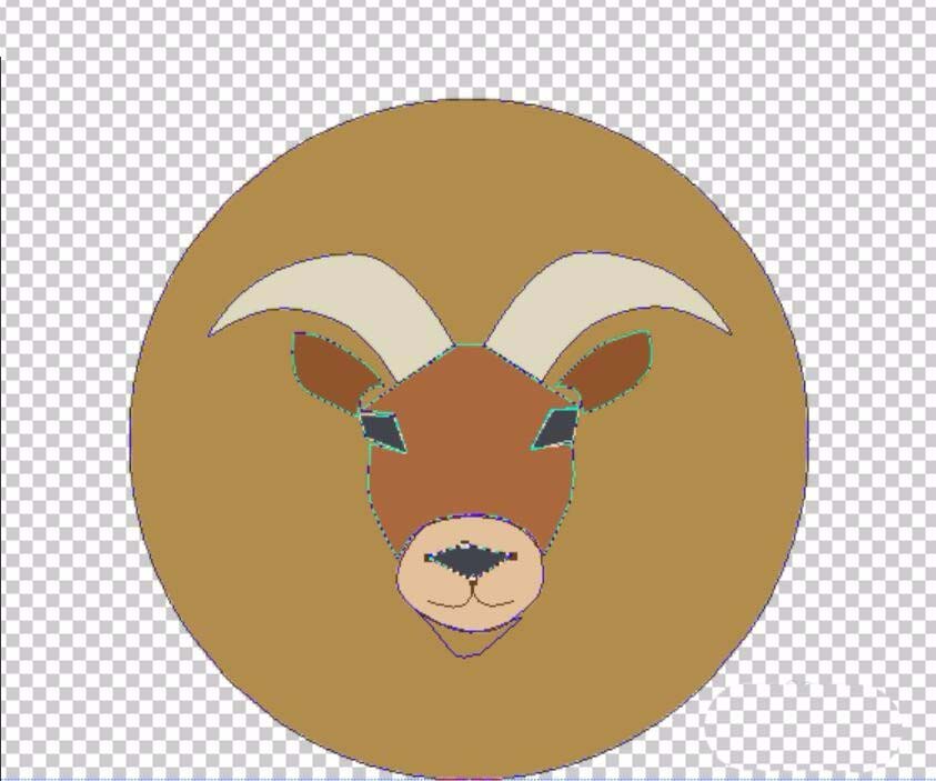 Photoshop制作圆形金牛座图案的操作方法