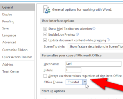 Microsoft Office2016自定义标题栏主题的详细教程