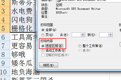 Excel打印选定区域的操作教程