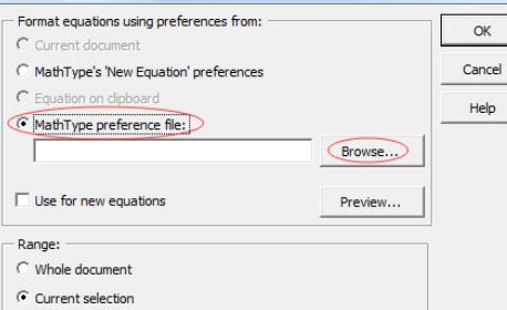 MathType选项卡中快速格式化公式的步骤