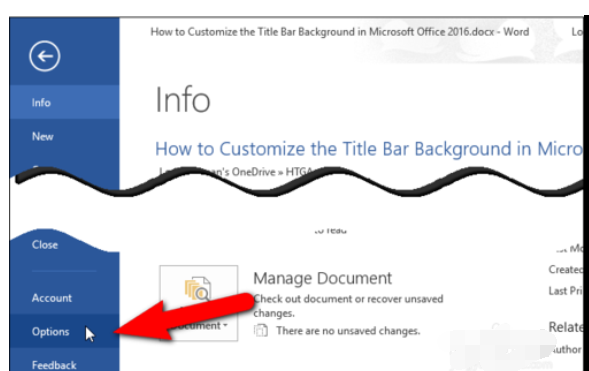 Microsoft Office2016自定义标题栏主题的详细教程