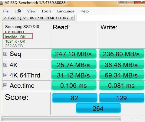 AS SSD Benchmark查看硬盘状态的详细操作步骤