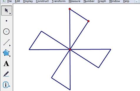 几何画板绘制大风车图形的具体步骤