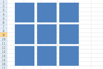 Excel制作九宫格图片的操作过程