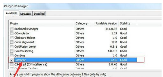 Notepad++对比两个文件代码的简单步骤