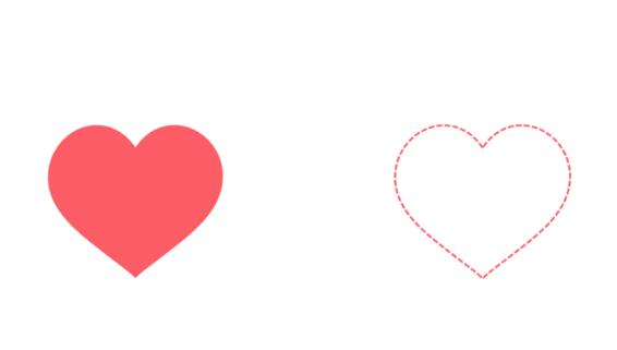 PPT给心形加虚线效果的外轮廓线的操作方法