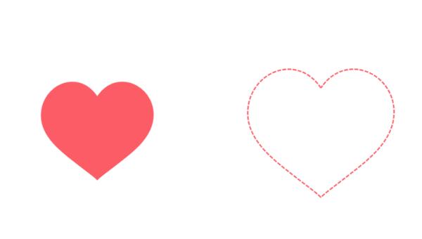 PPT给心形加虚线效果的外轮廓线的操作方法