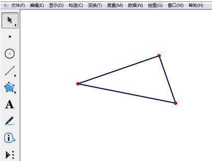 几何画板中使用圆绘制直角三角形的操作方法