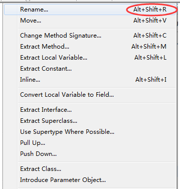 eclipse批量修改变量名的操作步骤