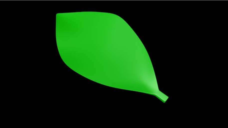 C4D建模一片绿色叶子的操作步骤
