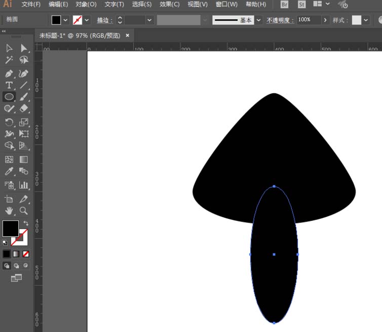 ai设计蘑菇图案的教程方法