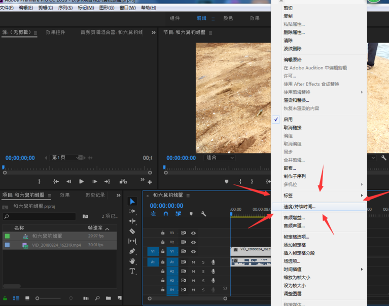 Premiere制作视频倒放效果的操作教程
