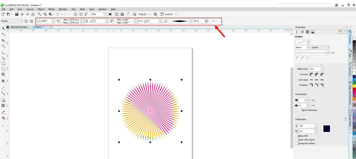 cdr彩色放射图形如何绘制?cdr彩色放射图形绘制方法