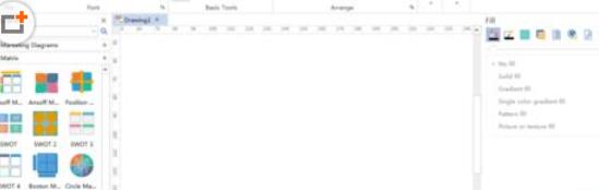 亿图流程图制作软件做出数学象限图的操作方法