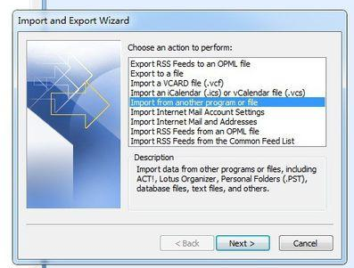Microsoft Office Outlook导入以前邮件的相关操作教程