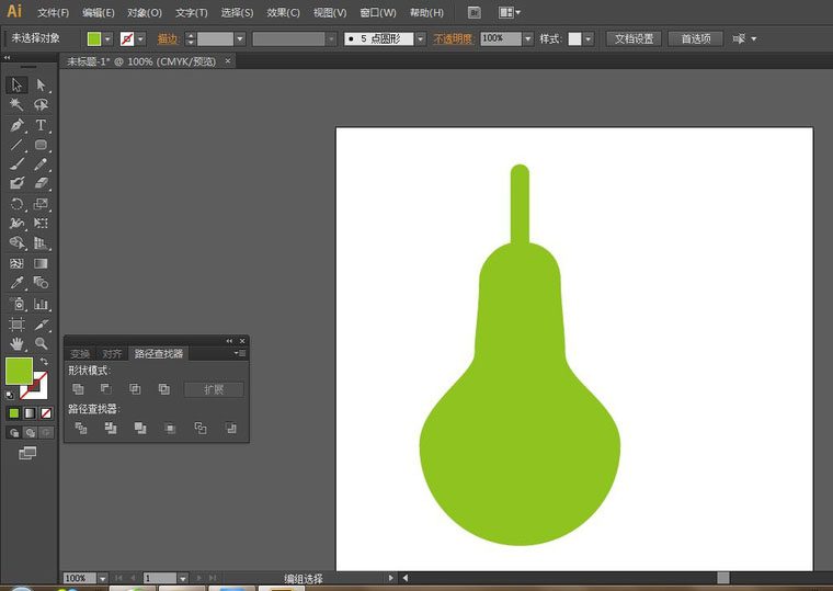 ai葫芦矢量图如何绘制？ai绿色葫芦矢量图绘制方法