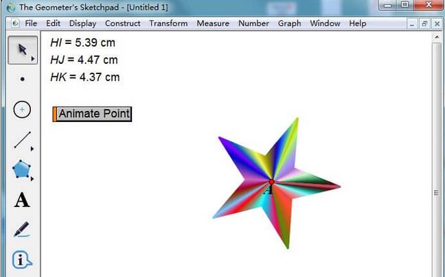 几何画板中三个参数设置图形颜色的方法步骤