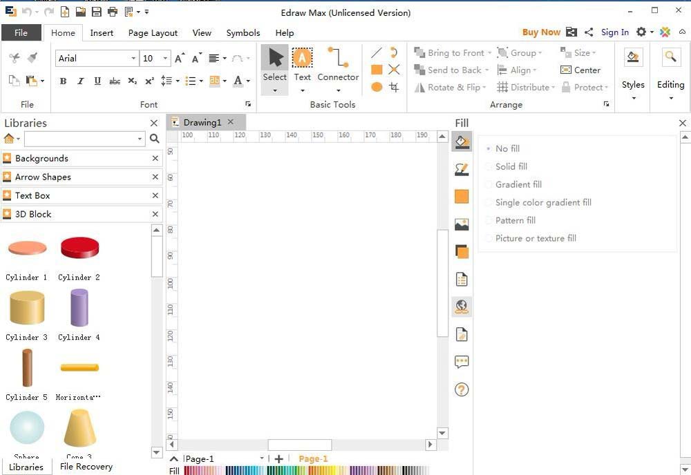 亿图流程图制作软件设计圆柱体的详细教学