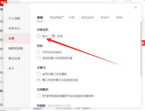 有道词典如何设置较大字体?有道词典设置较大字体的方法