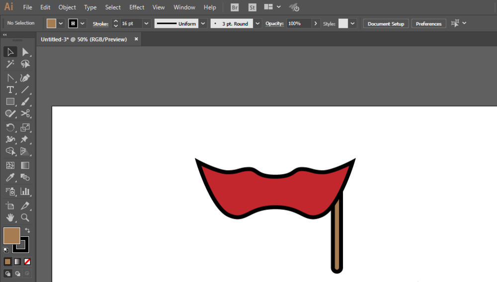 ai设计舞会面具图标的操作过程