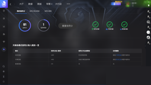 5e对战平台怎么查看信用分？5e对战平台查看信用分方法