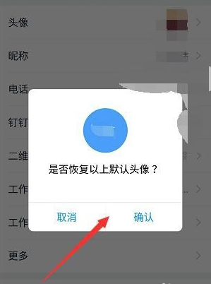 钉钉如何恢复默认头像?钉钉恢复默认头像的方法