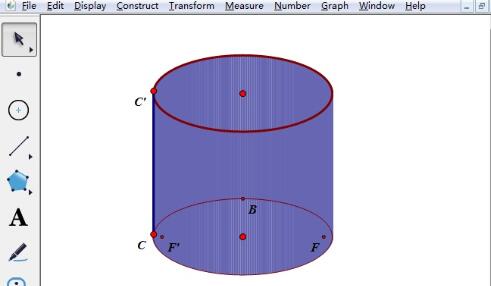 几何画板使用轨迹做圆柱的操作方法