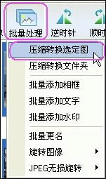 压缩转换选定图