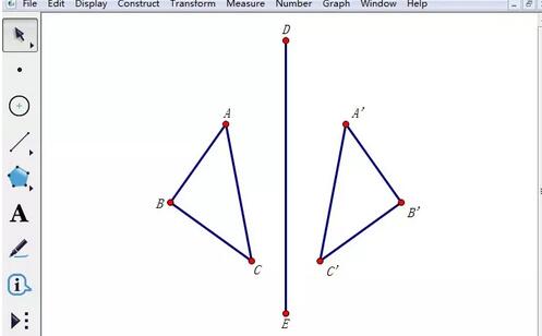 几何画板做出多边形轴对称翻折动画的操作流程