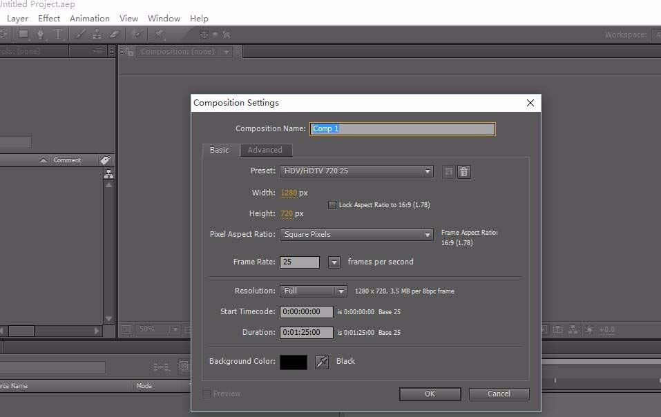 AE新建摄像机的操作方法