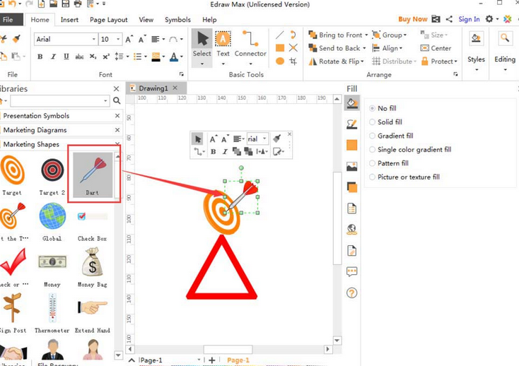 亿图流程图制作软件设计荣誉证书的操作过程