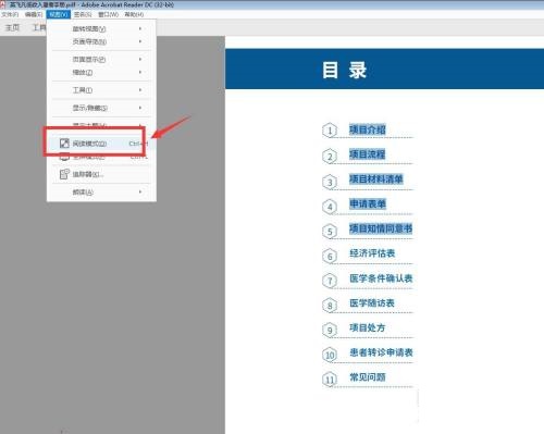 Adobe Acrobat Reader DC如何开启阅读模式?Adobe Acrobat Reader DC开启阅读模式教程