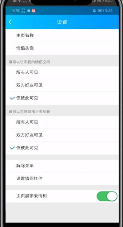 qq情侣空间中设置别人看到的方法教程
