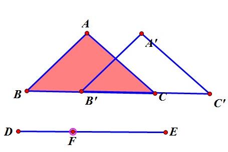 几何画板使用平移命令制作全等三角形的操作方法