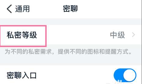 钉钉私密聊天怎样更改 钉钉密聊私密等级改为中级方法