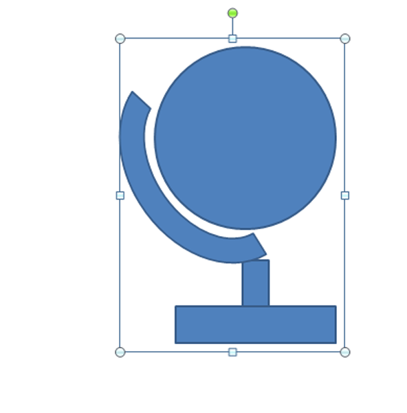 PowerPoint Viewer手绘地球仪矢量图标的具体流程介绍